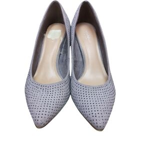 Elegant Gray Rhinestone Women's Shoes